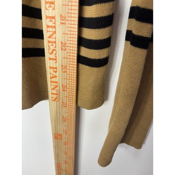 EILEEN FISHER Women’s Tencel/Silk Tan/Black Striped Pullover TopSweater Sz M - Picture 10 of 16
